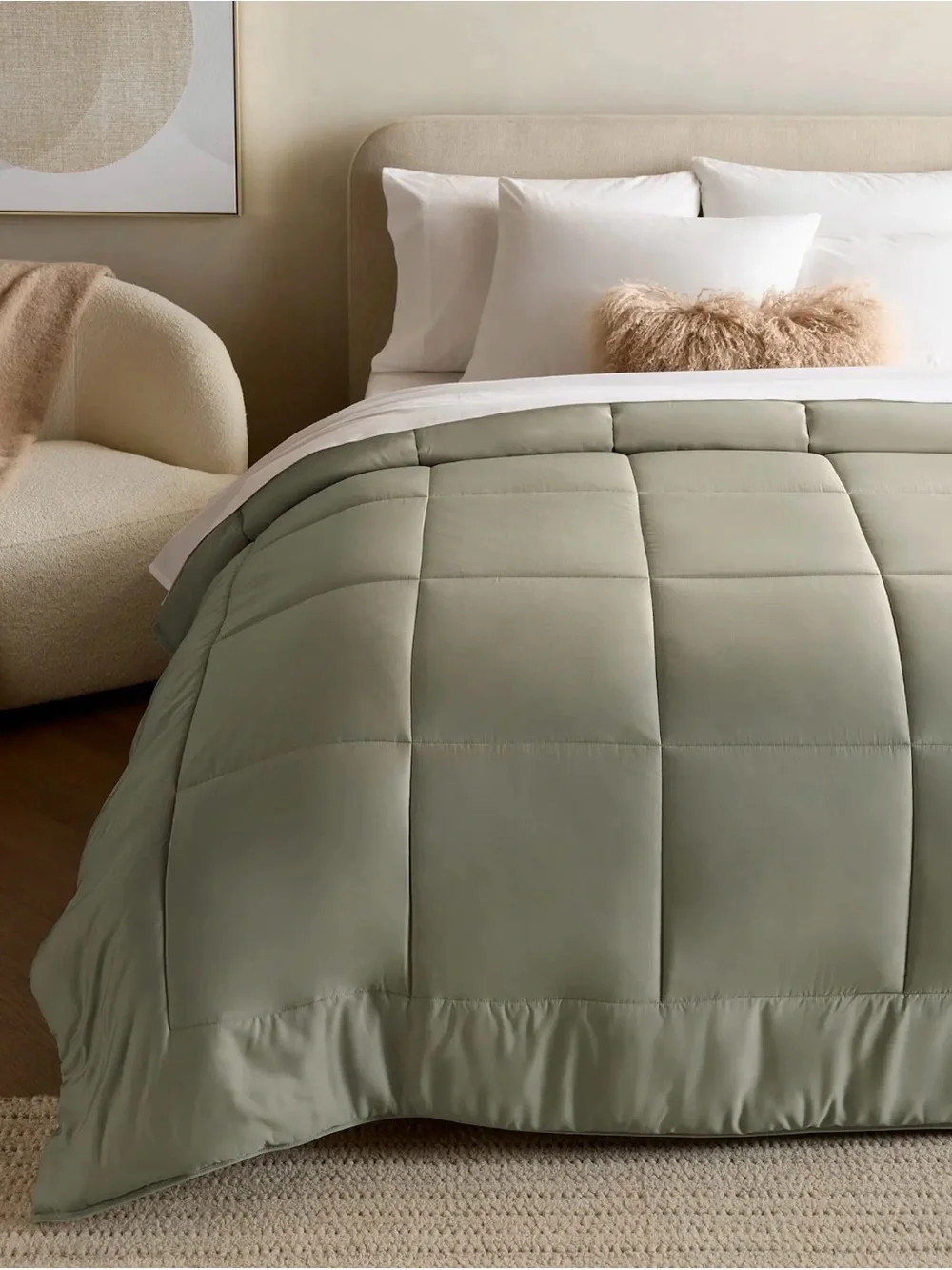 Quince NWOT Bamboo Comforter in Sage Queen Size 884